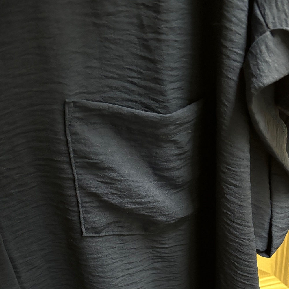 Zenana Outfitters Navy Button Down Shirt - Picture 2 of 4
